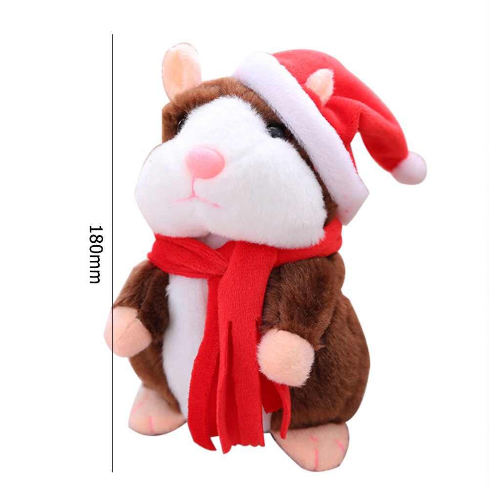 Weihnachten Aufnahme Elektrische Hamster Sprechen Reden Sprechen Klang gehen Rekord Wiederholen Gefüllte Plüsch Spielzeug für freundlicher
