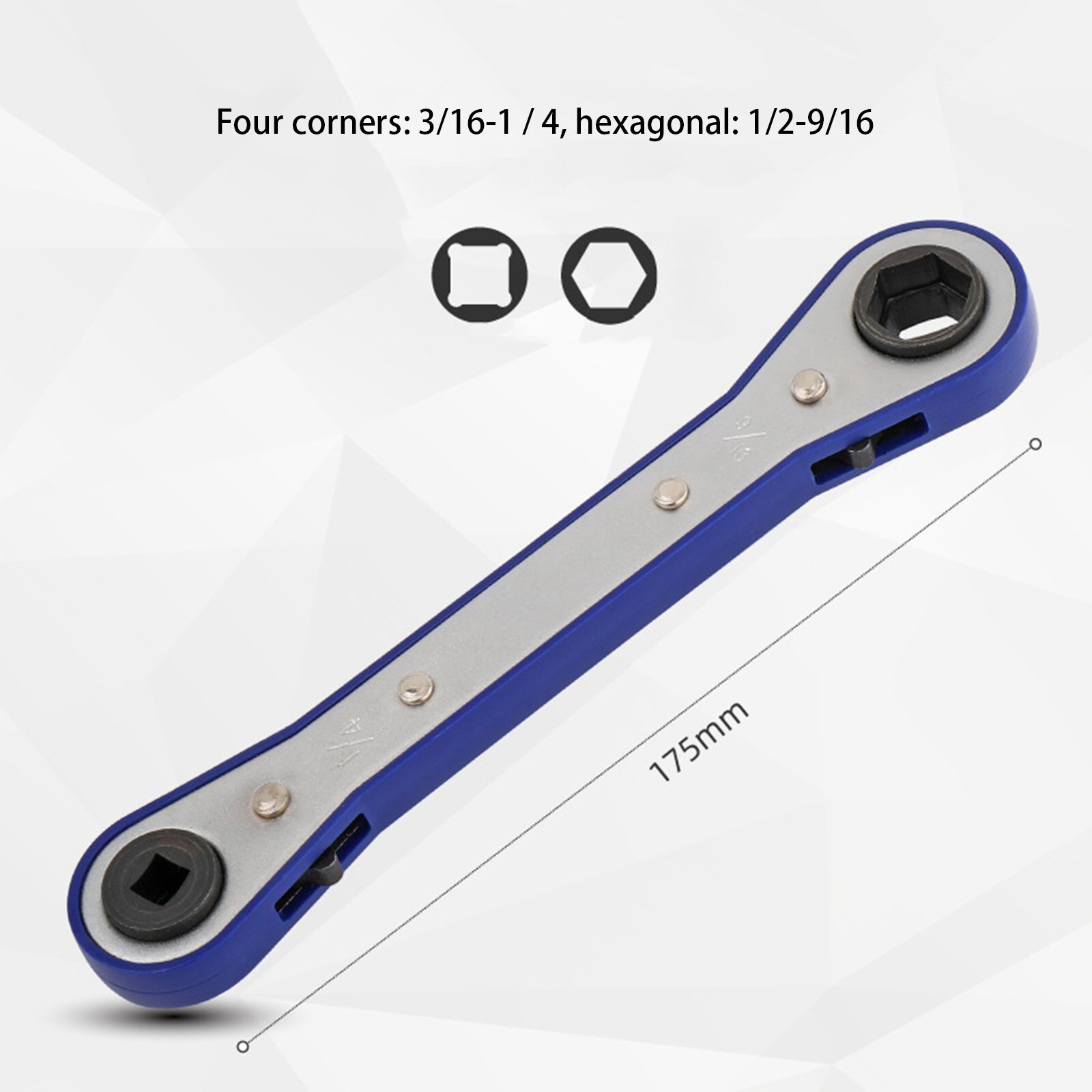 Spanner Spanners Ratchet Wrench Double-Ended Wrench Squares Hexagon Hand Tools Air Conditioner Refrigeration Ratchet Spanners: Purple