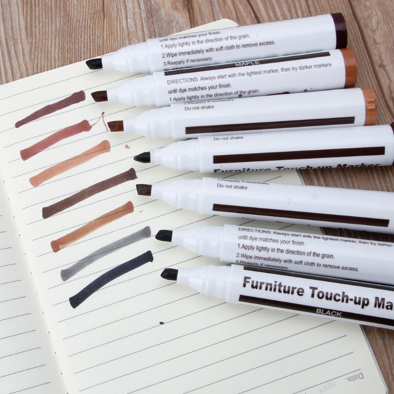 17Pcs Furniture Touch Up Kit Markers & Filler Sticks Wood Scratches Restore Kit