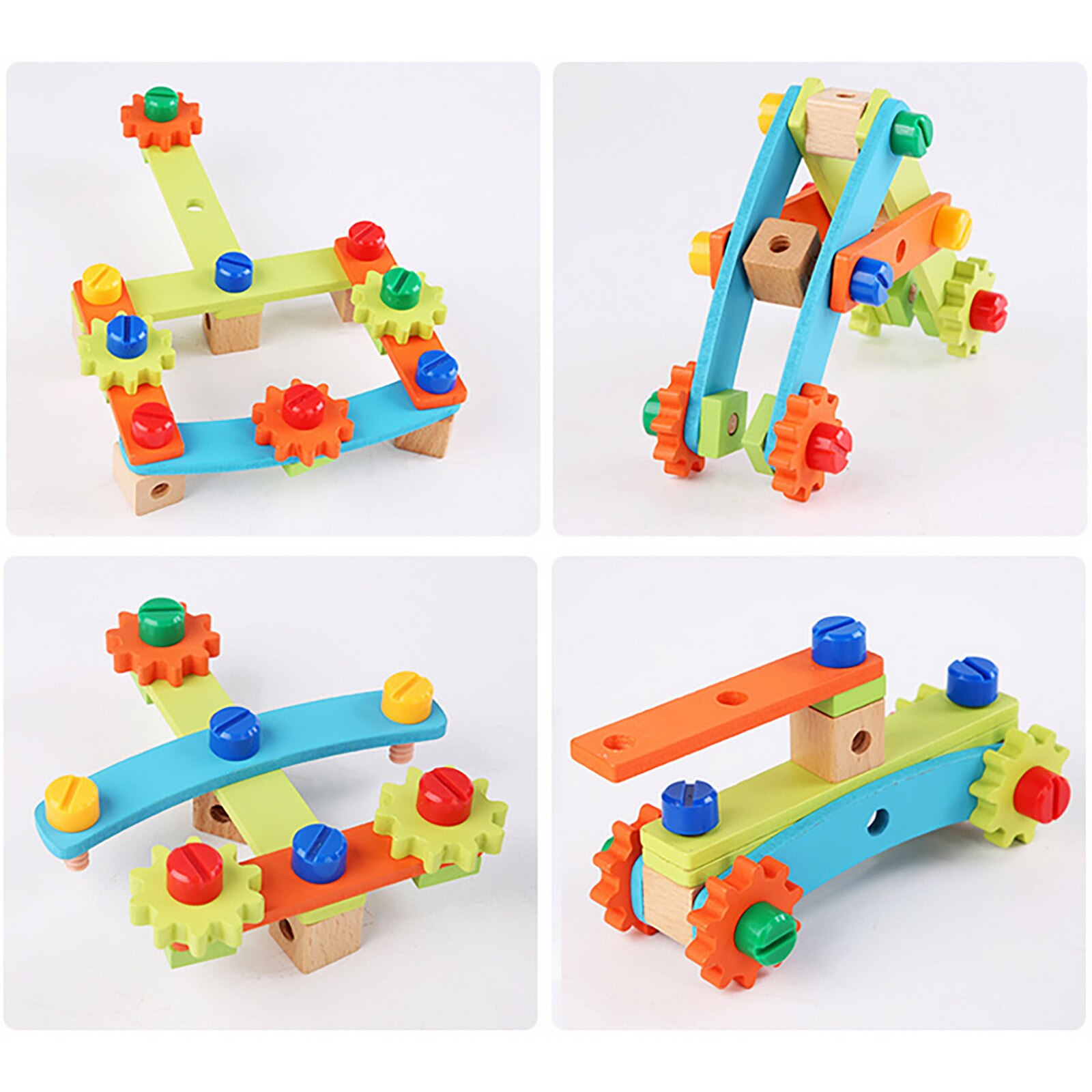 Houten Simulatie Tool Tafel Schroef Moer Combinatie Demontage En Reparatie Kinderen Educatief Speelhuis Speelgoed Jongen Meisje