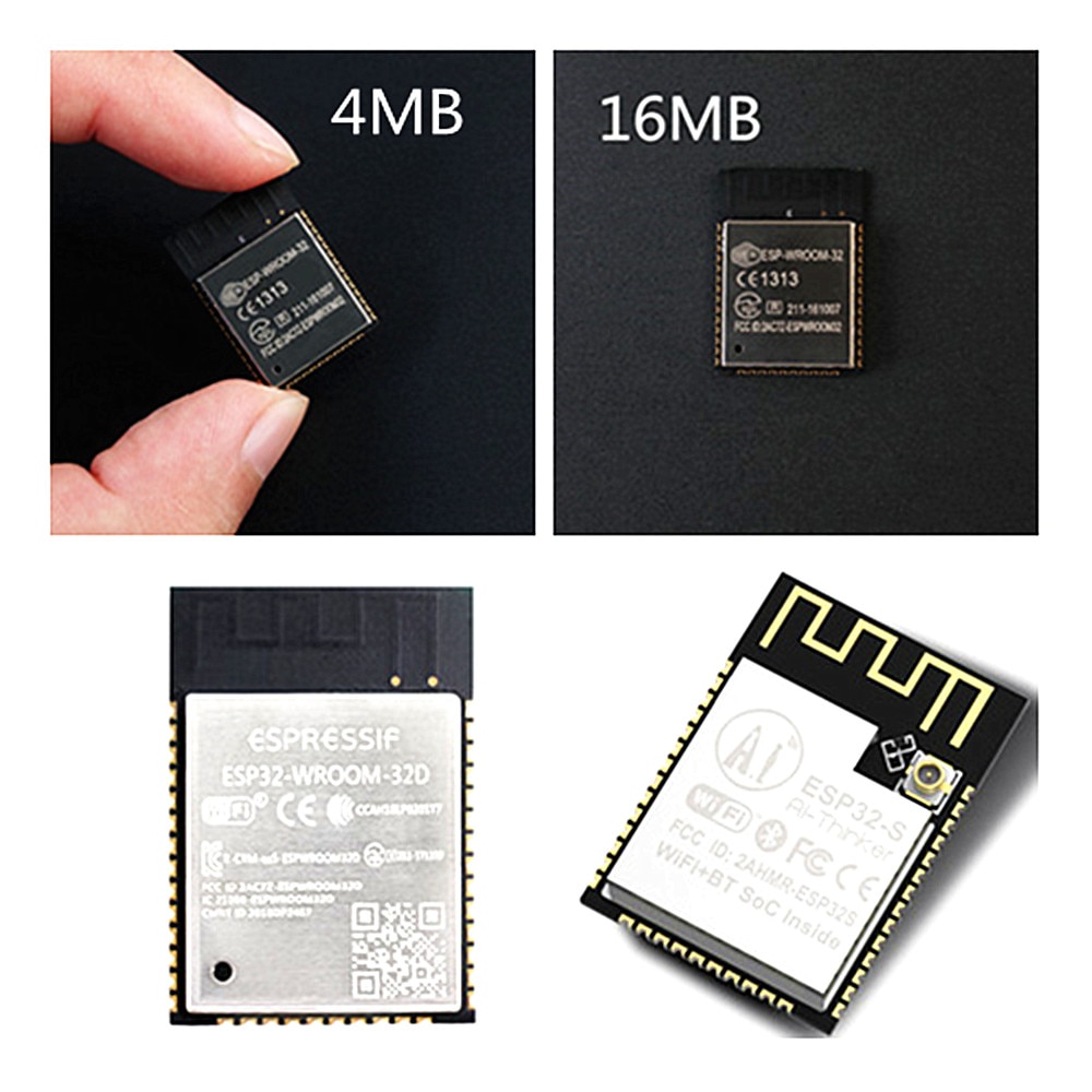 ESP32 series ESP-WROOM-32 WROVER A1S WiFi + Bluetooth 4.2 dual-core CPU MCU low-power 2.4G