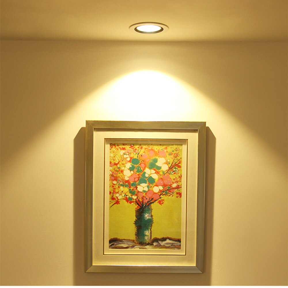 Innfelt ledet downlight ultra tynn sølv hvit gylden ledet taklampe 3w 5w 9w ledet få øye på lys belysning til stue soverom