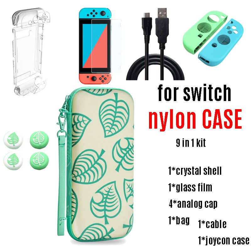 Animal Crossing Carrying Case for Nintendo Switch / Switch Lite / mini Travel Storage Bag for Nintend Switch Console Accessories: Nylon Switch 9