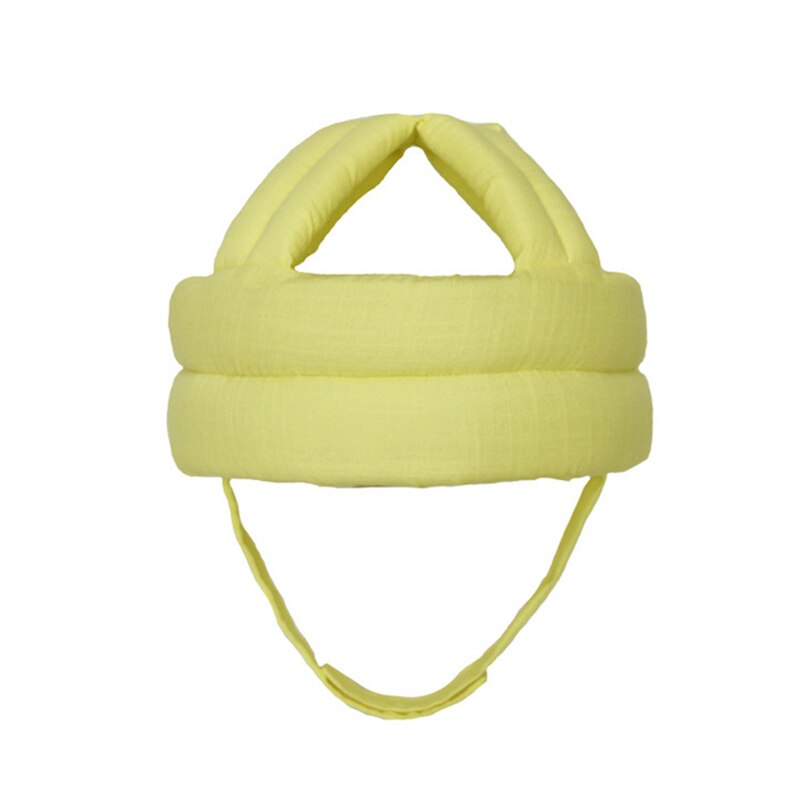 Anti-collision Cap Safety Helmet Protective Hat Anti Baby Adjustable Kid Head Protection Infants Baby Toddle Soft 0-3 Years: Yellow