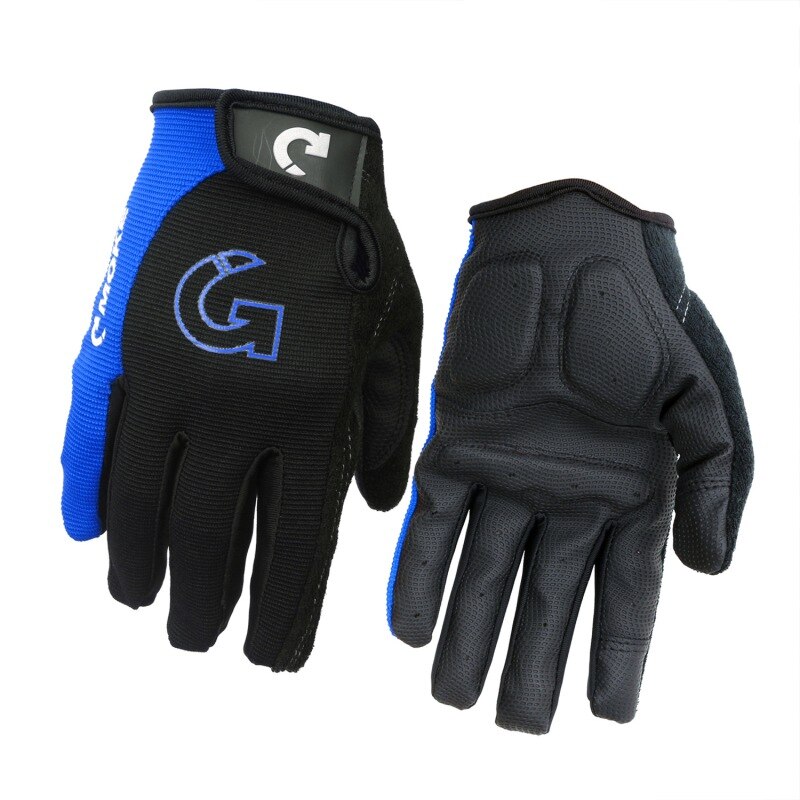 Full Finger Cycling Gloves Anti Slip Gel Pad Breathable Motorcycle MTB Road Bike Gloves Men Women Sports Bicycle Glove: Blue / L