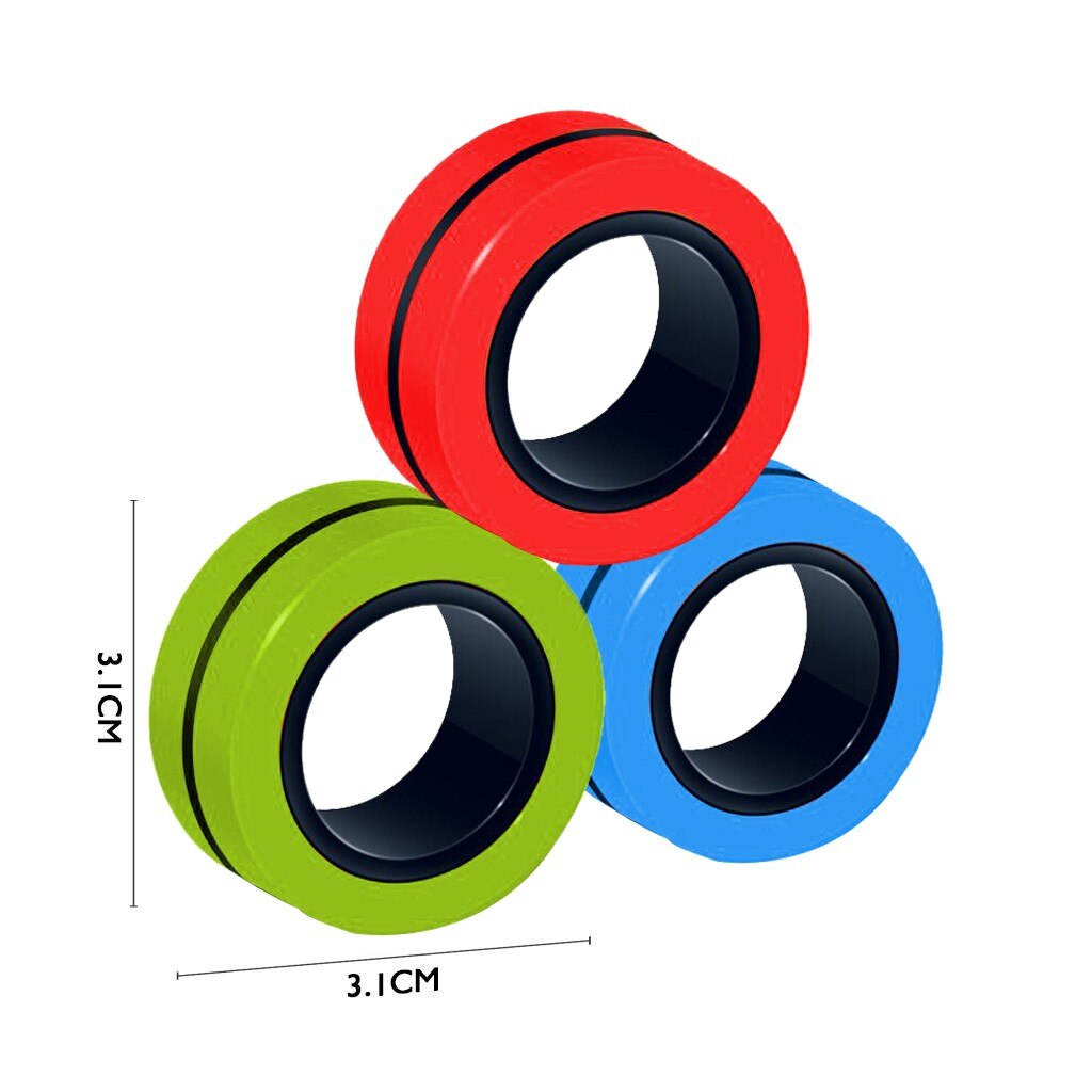 Ring Toy Relax Stress-relieving Toy Magnetic Bracelet Ring Unzip Toy Magic Ring Props Tools Decompression Toys#p30