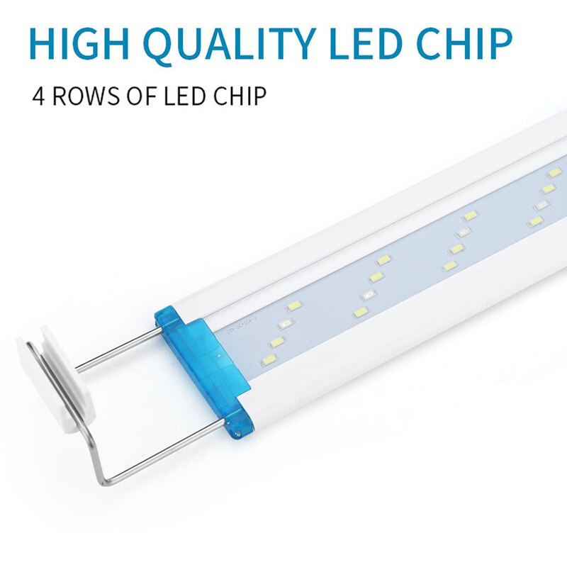 Éclairage led Super mince pour Aquarium 18-75CM, lampe Extensible et étanche à Clip pour Aquarium 90-260V