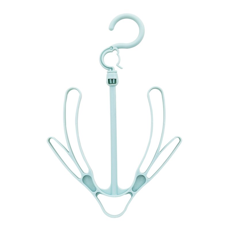 360 degrés rotatif coupe-vent chaussures cintre vêtements suspendus crochet support séchage sacs chaussures pantoufle vêtements Stand arbre: Type A Blue