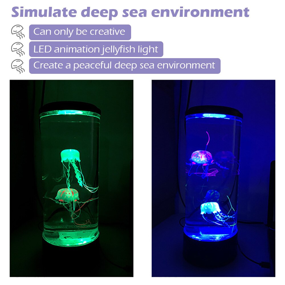 Led Kwallen Lamp Nachtkastje Nachtlampje Kleur Veranderende Kwallen Aquarium Led Lamp Ontspannen Sfeerverlichting Lava Lamp Kids