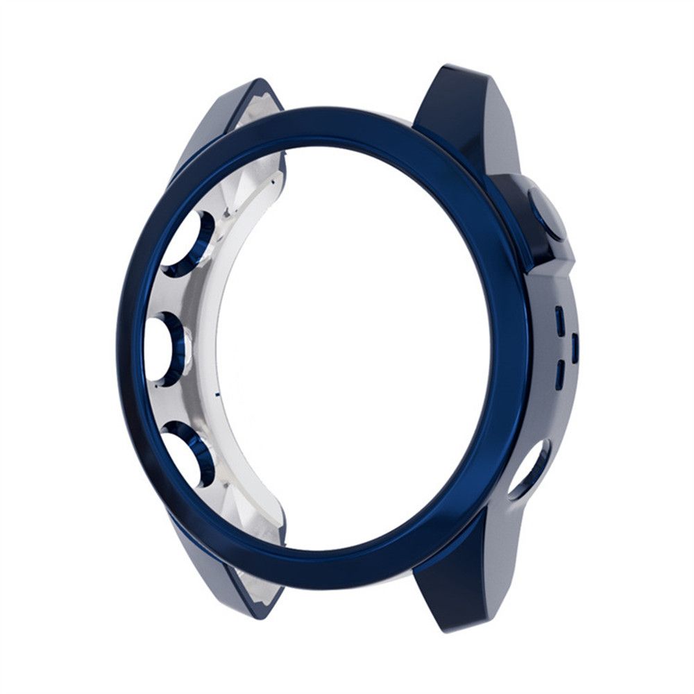 Étui de luxe en TPU pour Garmin Fenix 7, boîtier de placage résistant aux empreintes digitales, coque de protection pour cadre de montre, couverture de protection complète: Midnight Blue
