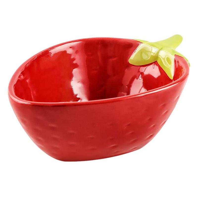 1Pc Decoratieve Kom Relish Servies Schattige Slakom Aardbei Vormige Keramische Kom Ins Stijl Schotel Voor Party Banquet Home