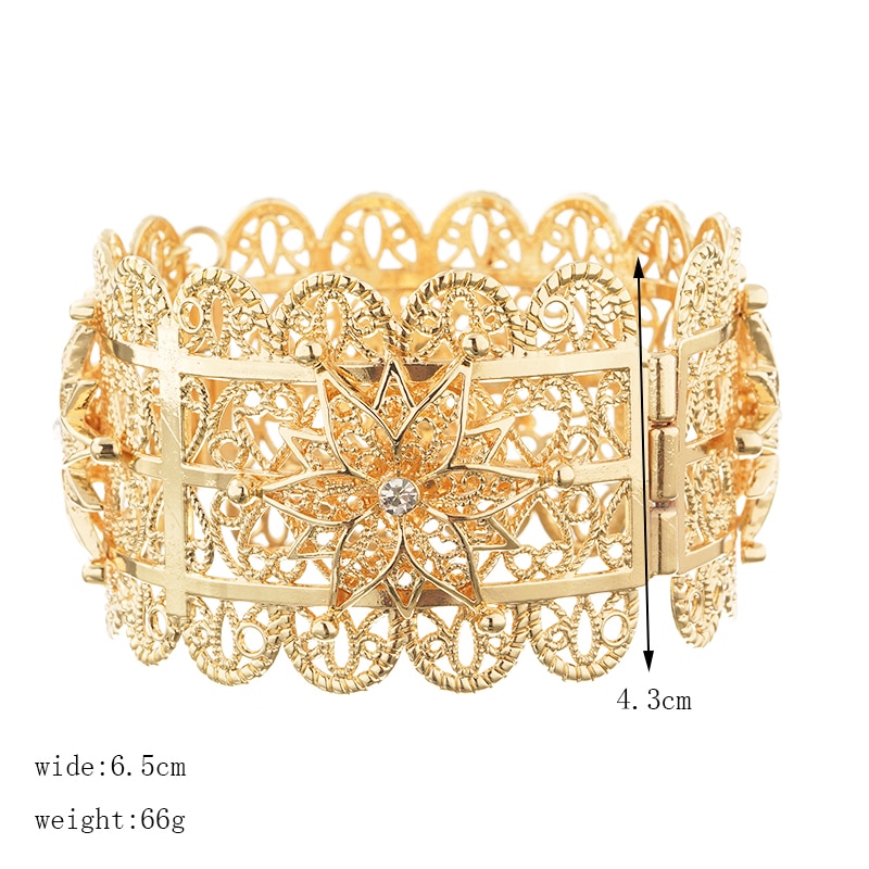 van Marokkaanse Stijl Armband Sieraden Bruiloft Metalen Strass Armband