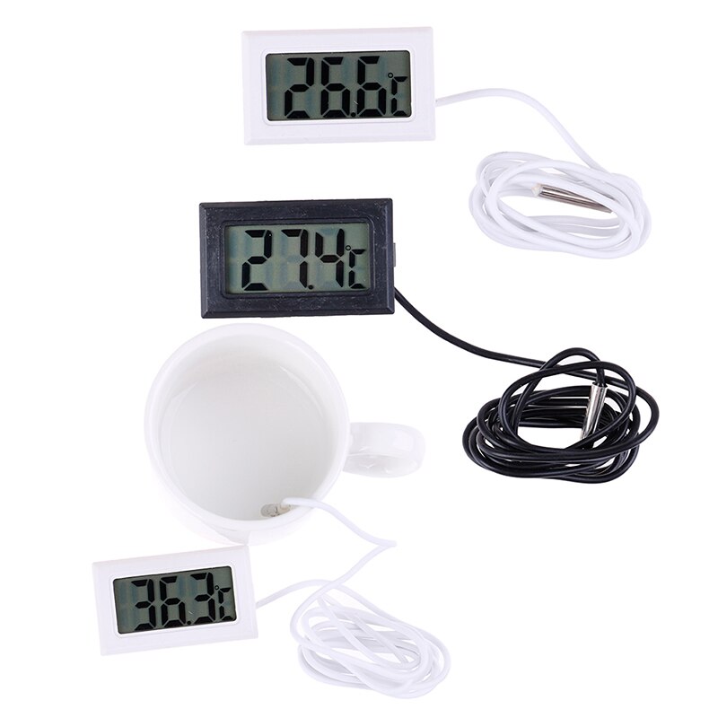 1Pc Digital LCD Display Thermometer Temperature Meter Temp Sensor With Probe