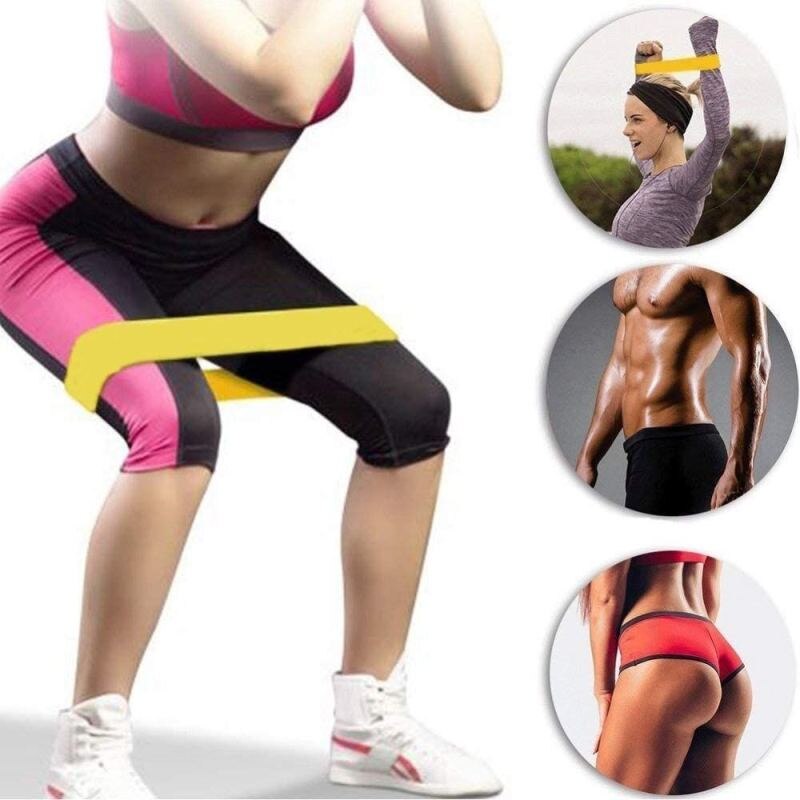 Vijf kleuren fitness weerstandsband yoga spanningsband gym elastiek pilates training elastische apparatuur