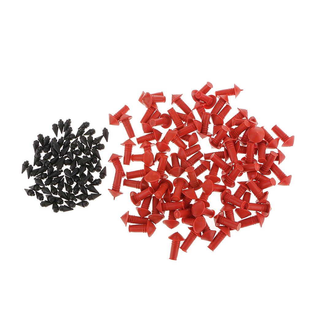 160pcs Black Plastic Red Rubber Mushroom Plugs Motorcycle Tire Repair