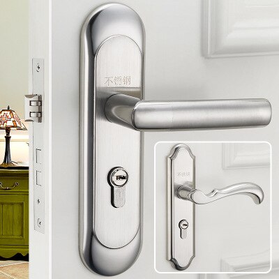 Aluminum Alloy Material Interior Door Lock Living Room Bedroom Bathroom Door Handle Lock Security Locks Packages 3 Style