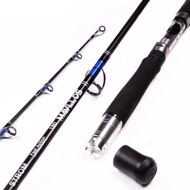 Mavllos Storm Tuna Fishing Jigging Rod MH 3 Section Carbon Tip 1.8M 2.1M Lure 70-250g 20-50LB Saltwater Fishing Spinning Rod: Blue / 1.8 m