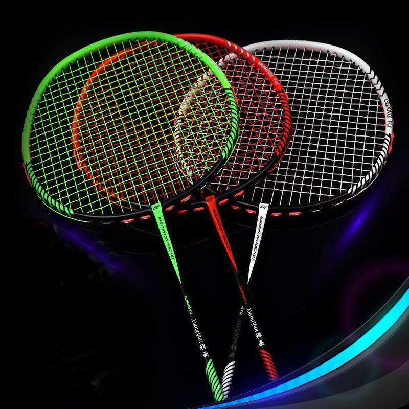 Professionele Carbon Badminton Rackets Super Licht Racket Tas Carbon Racket Strung Offensief Defensieve Volwassen Sport