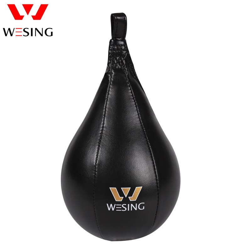 Pelota para golpear con reflejos de boxeo, pelota inflable para golpear con forma de pera, Bola de velocidad de PU Sanda, pelota de entrenamiento de reacción: Black