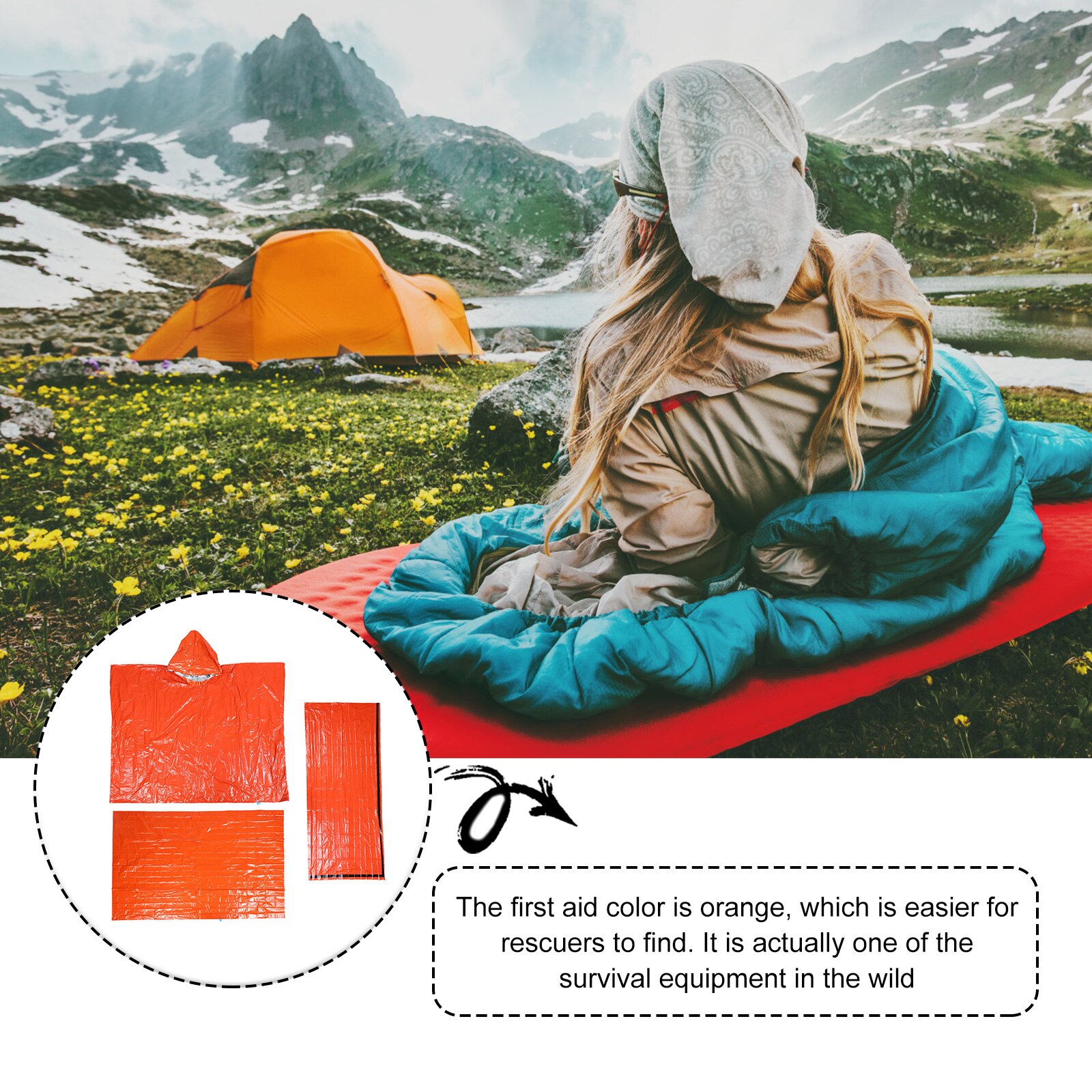 1 set schlafsack, robuster zeltschlafsack, regenschutz, thermodecke für camping