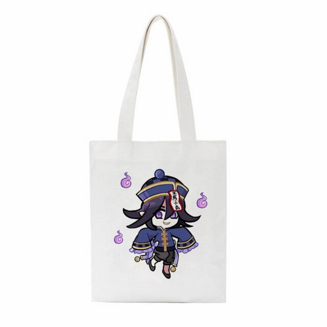 Janpan Anime Kokichi Oma Women Harajuku Casual Female Shoulder Canvas Bag Large Capacity Tote Bag Reusable Ladies Shopping Bags: 8