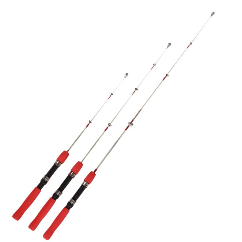 Canne à Pêche Sur Glace Ultra-Courte 60 Cm - Portable & Robuste - Idéale Hiver, Mer, Bateau Ou Barrage