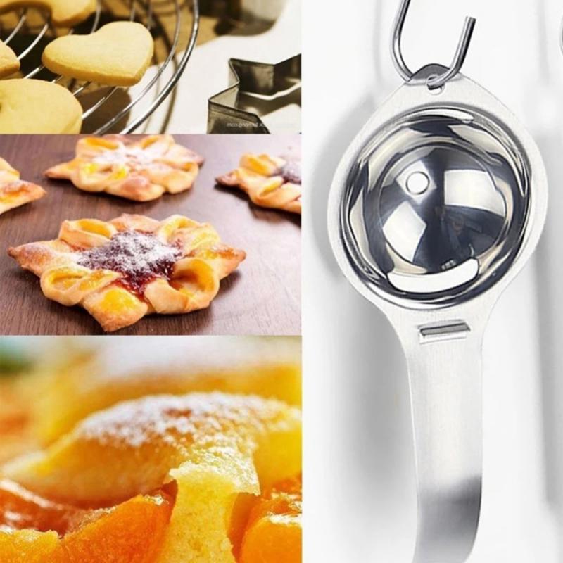 Eischeider, eidooierfilter, eierscheider van voedingskwaliteit, roestvrijstalen eierzeef, keukengadget, kookgereedschap, bakgereedschap