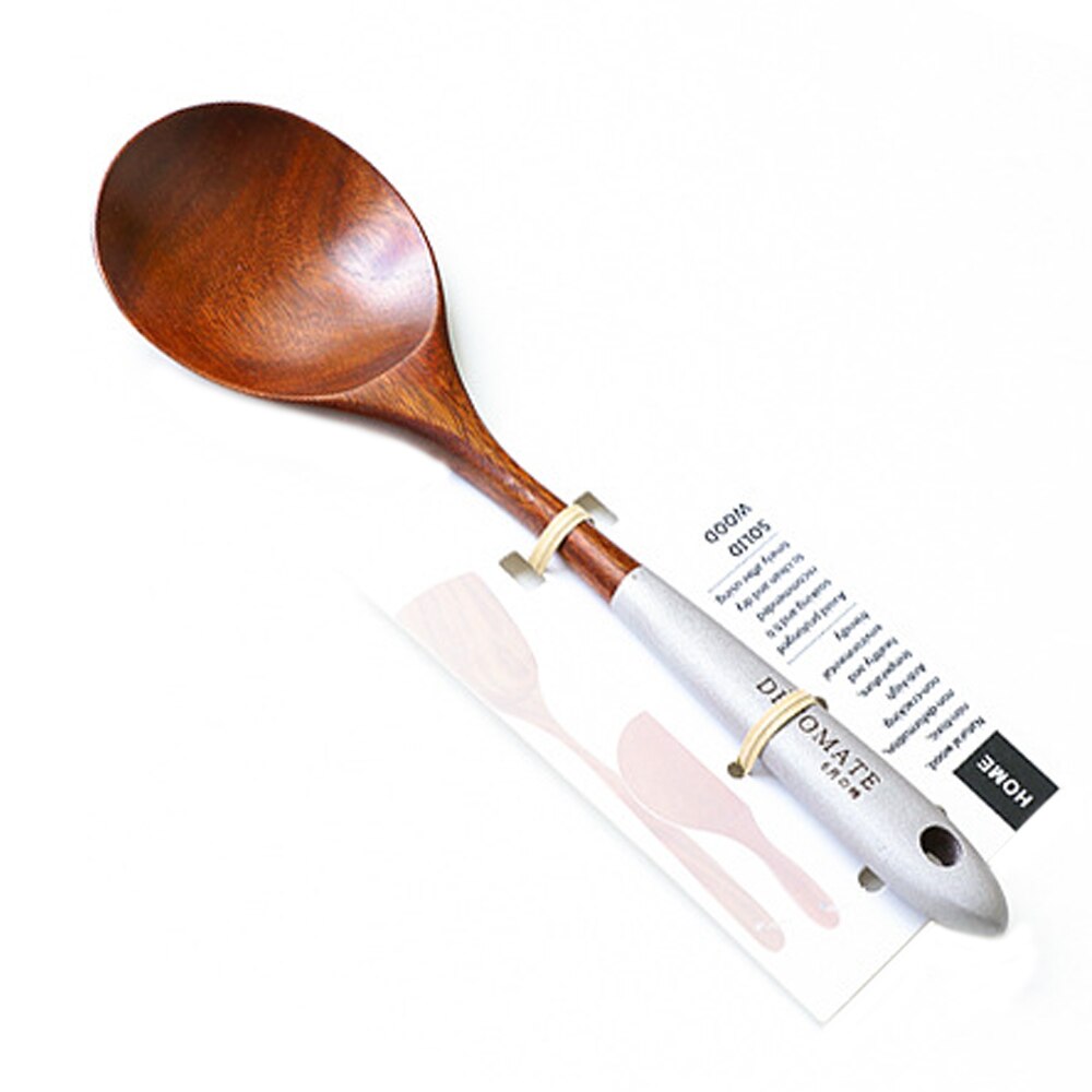 Laca de teca sencilla, utensilios de cocina coloridos, cocina de madera maciza, utensilios domésticos de cocina respetuosos con el medio ambiente: Gris