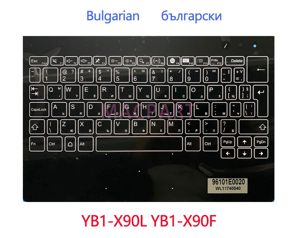 Original Keyboard for 10.1&quot; Lenovo Yoga Book Yogabook YB1-X90L YB1-X90F YB1-X91L YB1-X91F X90 X91 Palmrest Topcase Cover: X90  Bulgarian