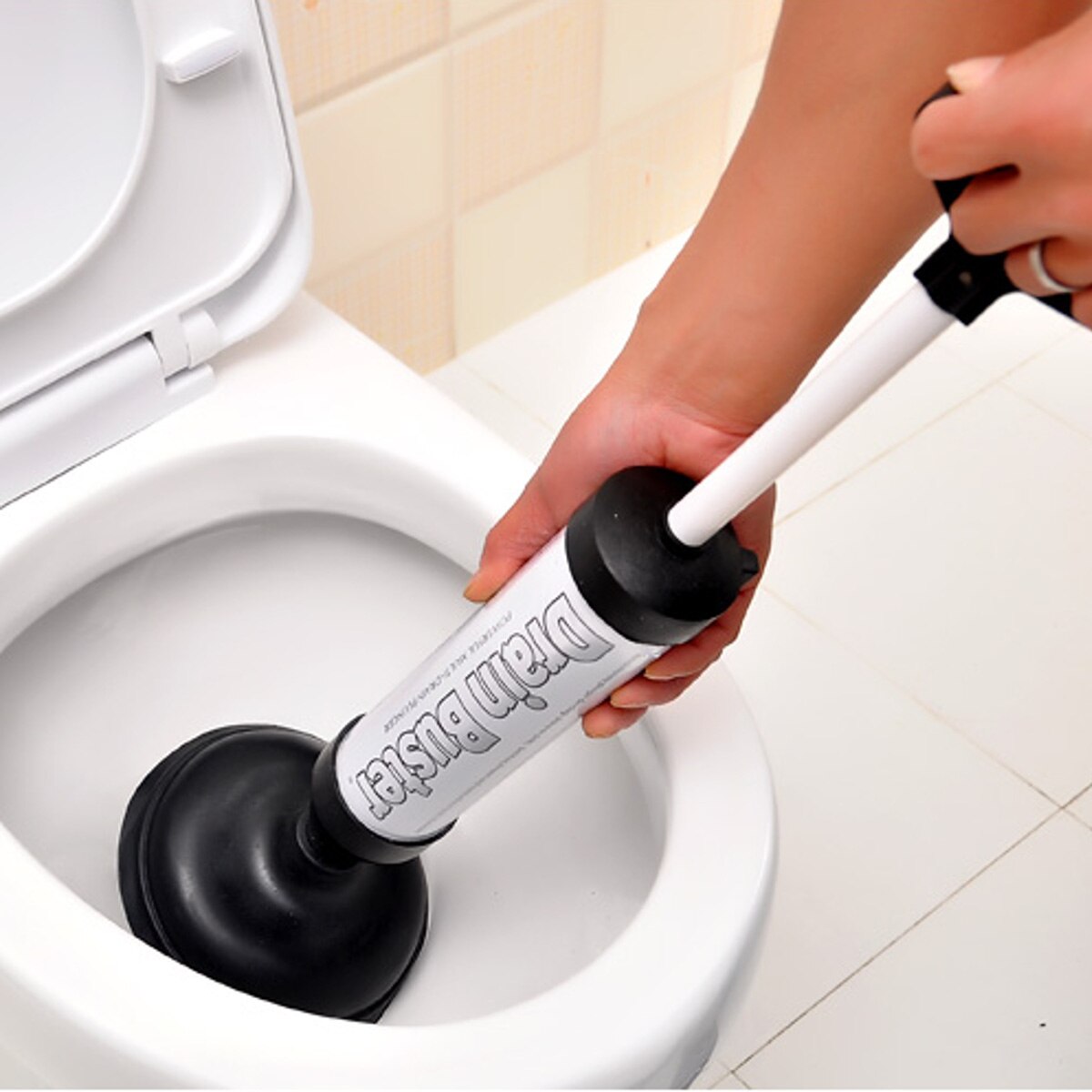 Plongeur de toilettes à haute pression, Drainage aérodynamique manuel, nettoyeur de blocage de salle de bains