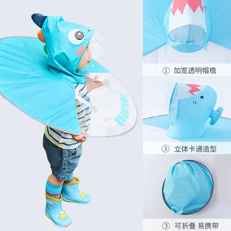 Ufo Regenjas Netto Celebrity Kinderen Regenjas Jongens En Meisjes Mantel-Stijl Poncho Baby Paraplu Hoed Kleuterschool Kids Studenten