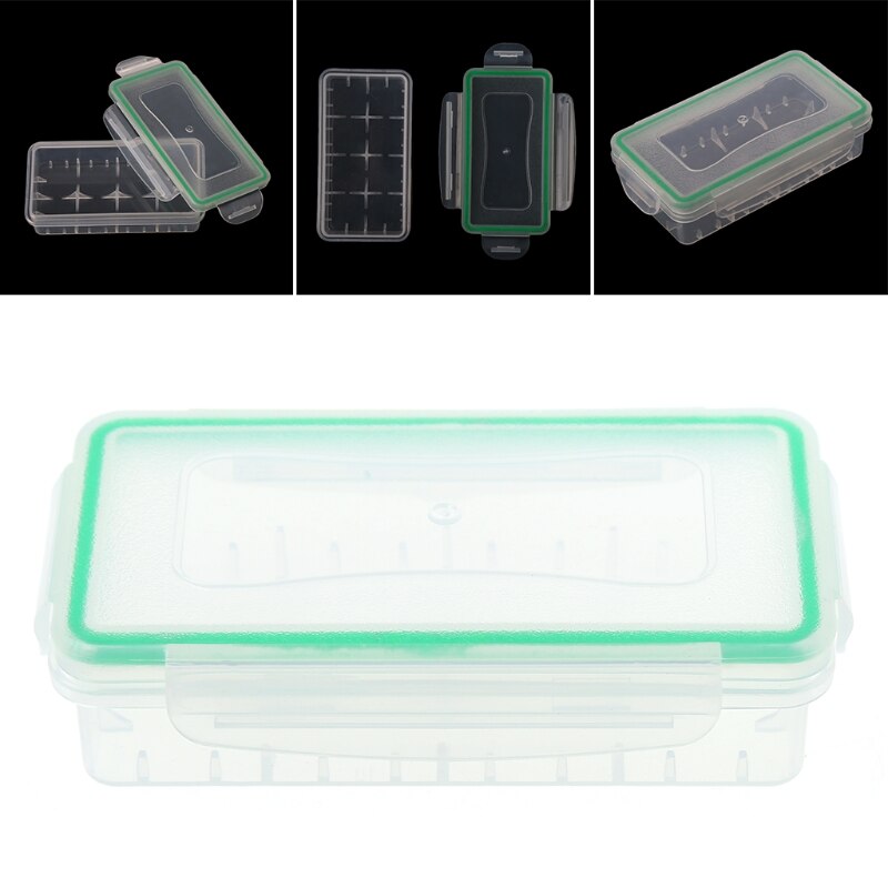 Draagbare Hard Plastic Transparante Case Houder Storage Box Voor 2X18650 Batterijen