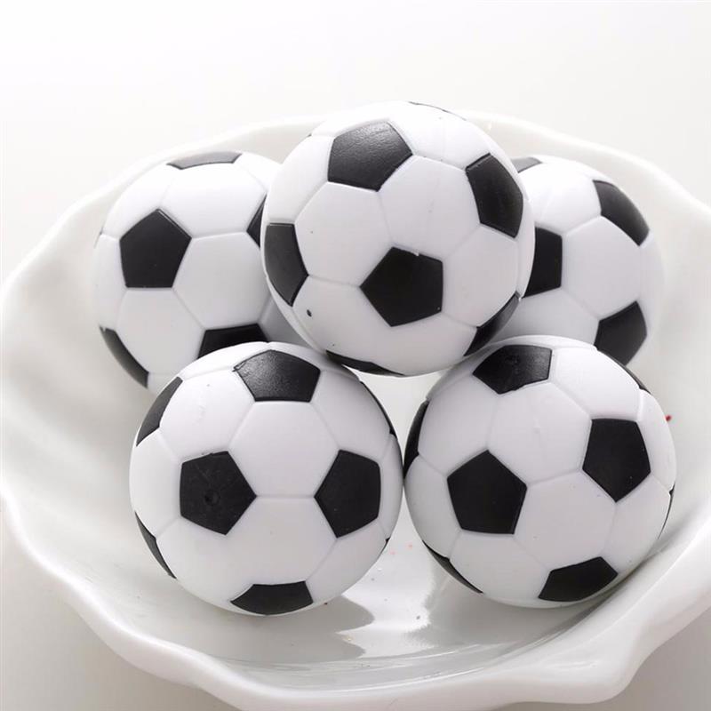 6 st minifotbollar plastboll bordsskiva fotbollsspel ersättning svart och vitt