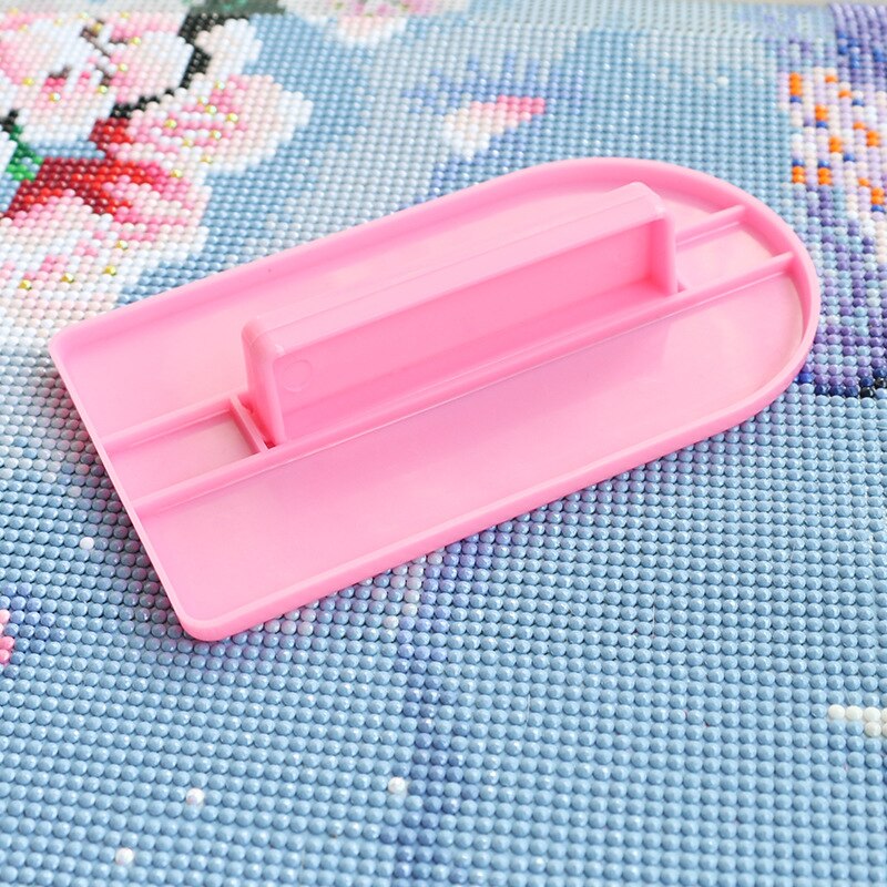 Prill-prensa para pintura con diamantes, placa de prensa de refuerzo para bordado de diamantes, soporte de herramientas de punto Multicolor, PP: Rosa