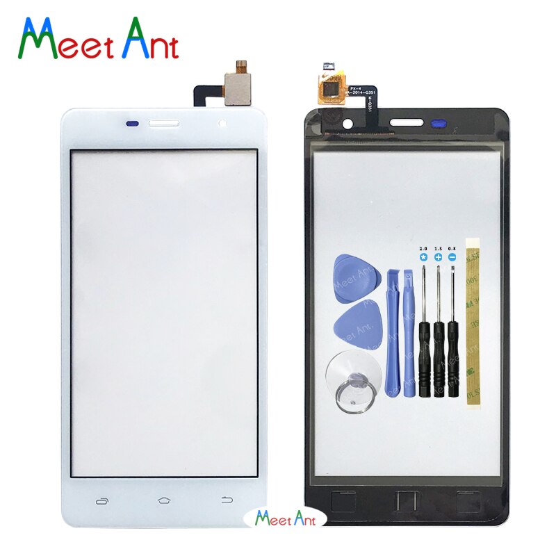 Alta qualidade 5.0 "para micromax q351 digitador da tela de toque sensor exterior lente vidro painel