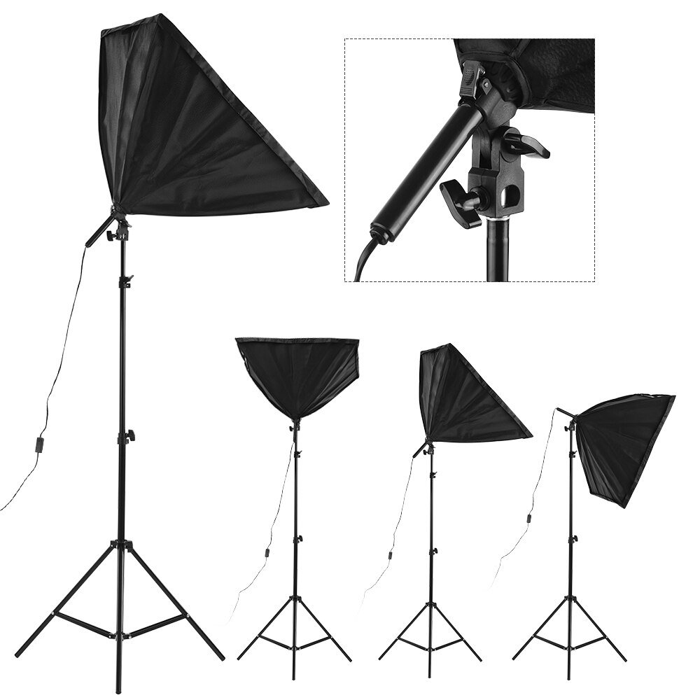Andoer Photography Light Kit Studio Including Softbox Light Bulbs Light Stand Carry Bag Photography Studio Photo Studio Kit