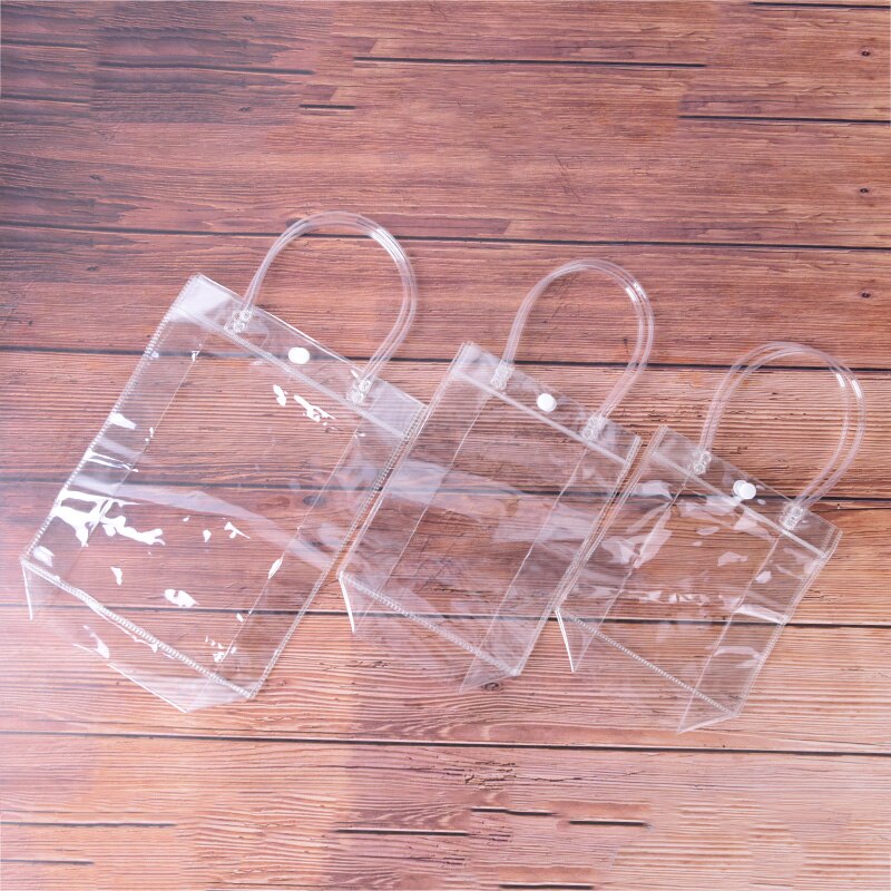 1pc women summer beach bag clear tote bag transparent purse shoulder handbag
