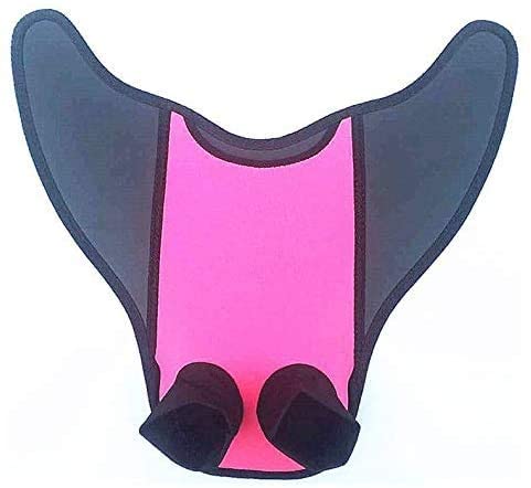 1pcs Anti-Slip Swimming Flippers Adult/Kids Swim Fins Flexible Shoe Swimming Diving Fins Diving Feet Tail: Rose Red / Kids