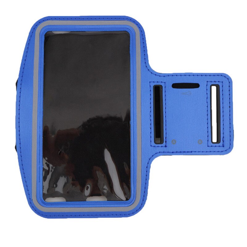 Universel udendørs sports telefonholder armbånd etui til phonegym løbende telefon taske armbånd etui: Mørkeblå