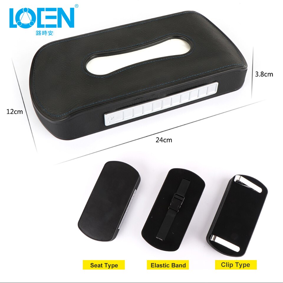 Caja de pañuelos de cuero PU para coche, soporte para visera solar, reposabrazos, colgante, tipo bloque, almacenamiento de servilletas de asiento, color negro y Beige, 1 unidad