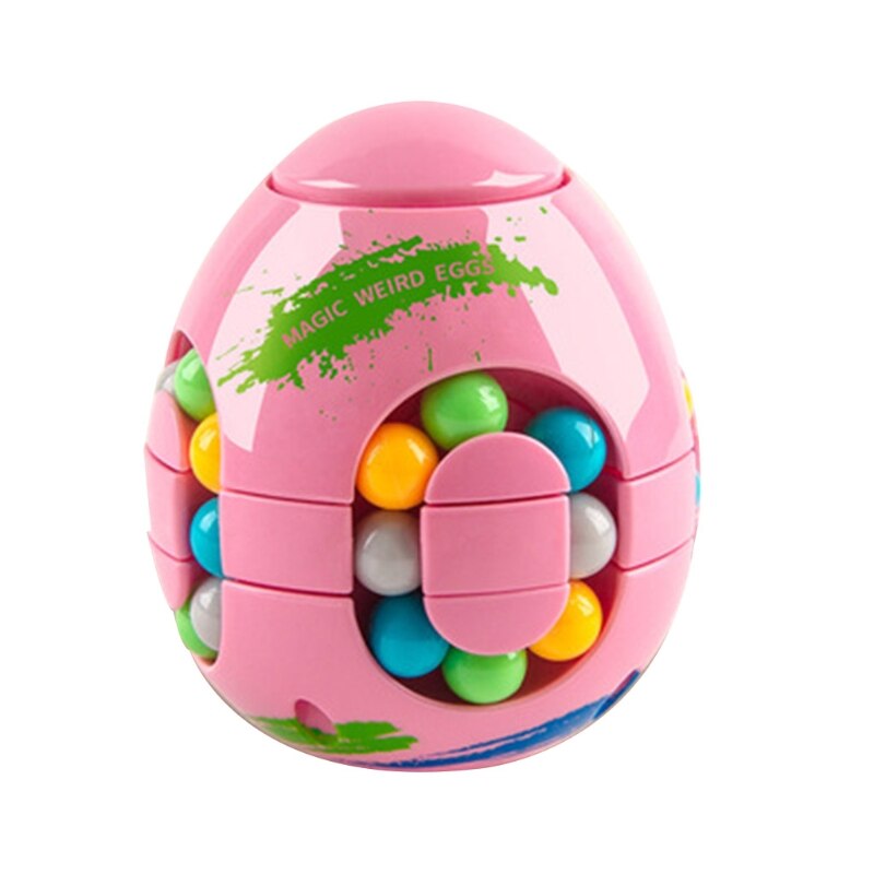 B2EB Colorful Bead Puzzle Cube Gyro Activity Center Teaching Tangram Interactive Toy: Pink