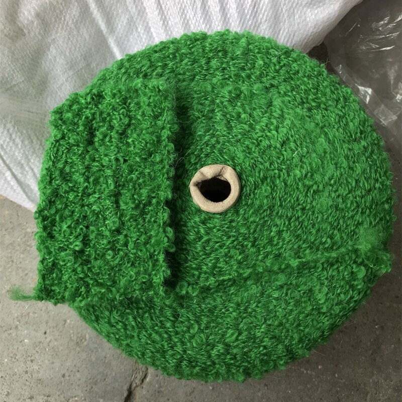 Very beautiful green 500g soft plush wool acrylic Fancy loop yarn for knitting organic crochet weaving Sewing thread X5250