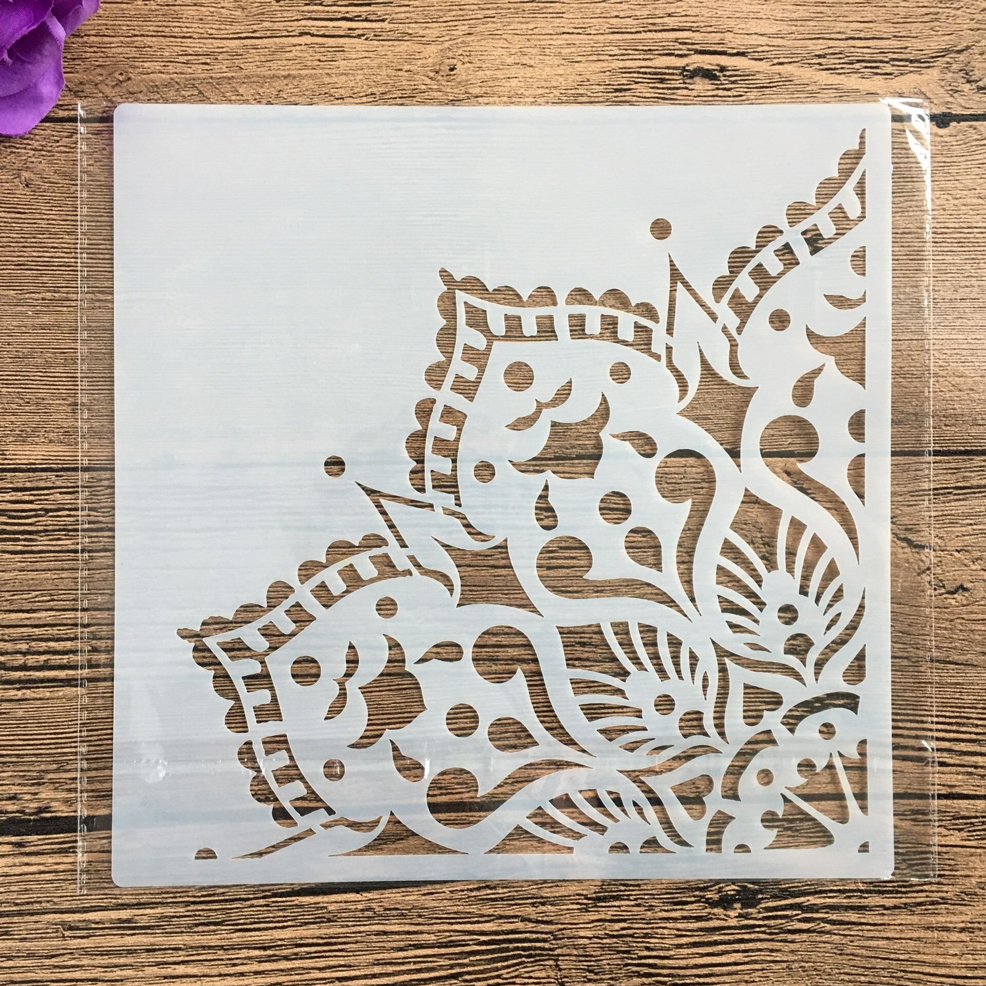 Molde de mandala para manualidades diy, 20x20 cm, plantillas para pintar, estampado álbum de fotos, tarjeta de papel en relieve sobre madera, tela, pared reutilizable: 4