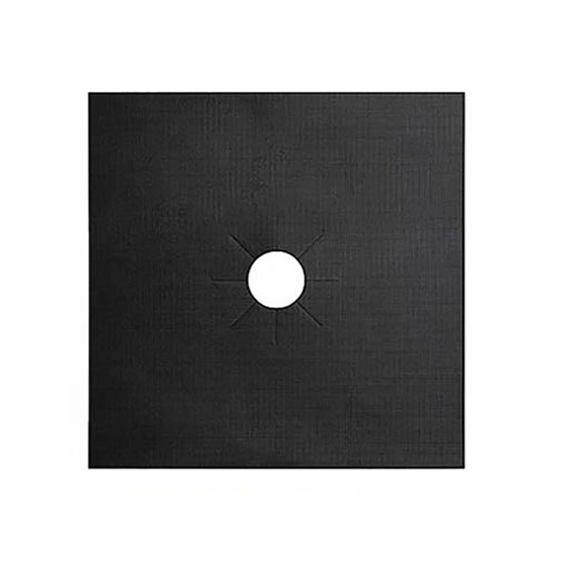 1/4Pc Kachel Protector Cover Liner Schoon Mat Pad Gasfornuis Gasfornuis Protector Keuken Accessoires Mat Fornuis Cove: 1pcs Black