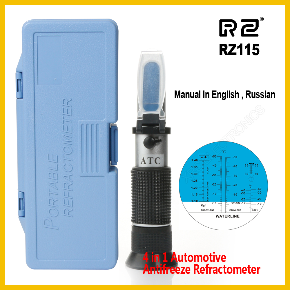 RZ Genuine Retail Package Automotive Antifreez Refractometer Freezing point Urea Adblue Battery fluid Glass water Tool: RZ115