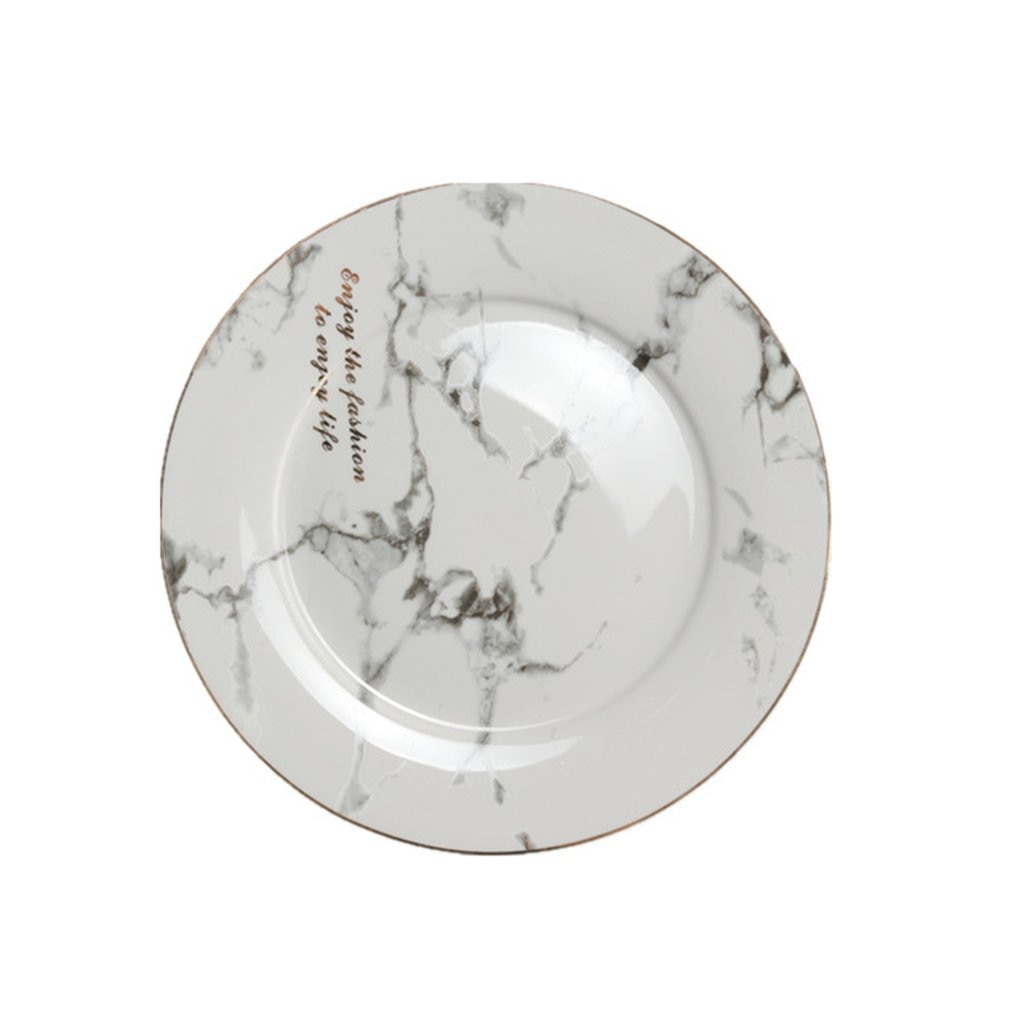 plate European Style Marble Pattern Ceramic Tableware Plate dinner plates Kitchen Dinnerware Dinner Plate