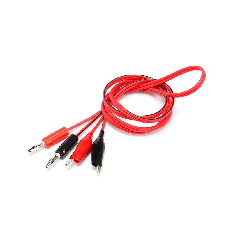100 cm Multimeter Probe Electrical Clamp Alligator Testing Cord Lead Clip to Banana Plug Cable Leads Test Accessories