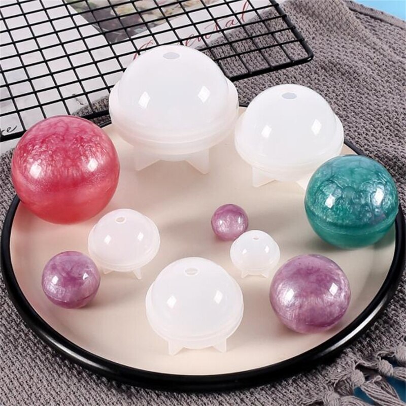 1pc Handmade Epoxy Silicone Mold 3D Planet Ball Craft Mold Making Tool Mould UV Resin Epoxy Dried Flower Resin 20/30/40mm