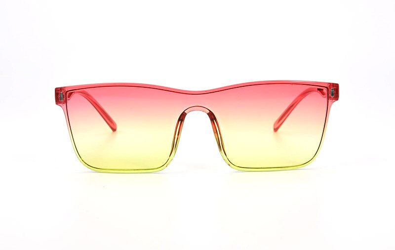 Kantløse solbriller i ét stykke med europæiske og amerikanske slikfarvede solbriller til damer