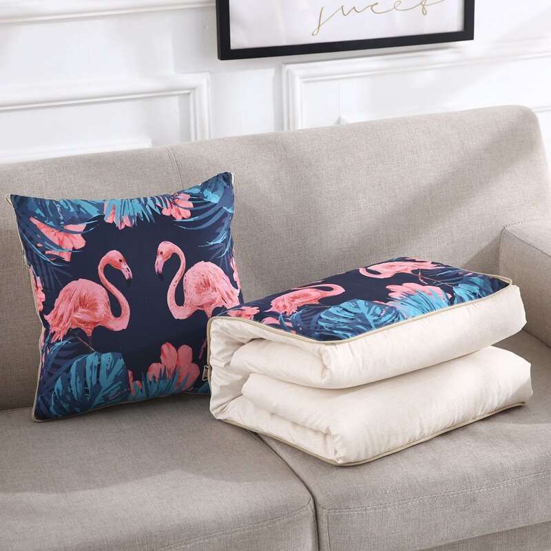 1pc- fold hjortepudebetræk dyne flamingoer dekorativt miljøvenlig grøn sofasædebetræk pudebetræk blød seng pudebetrækdyne: 3